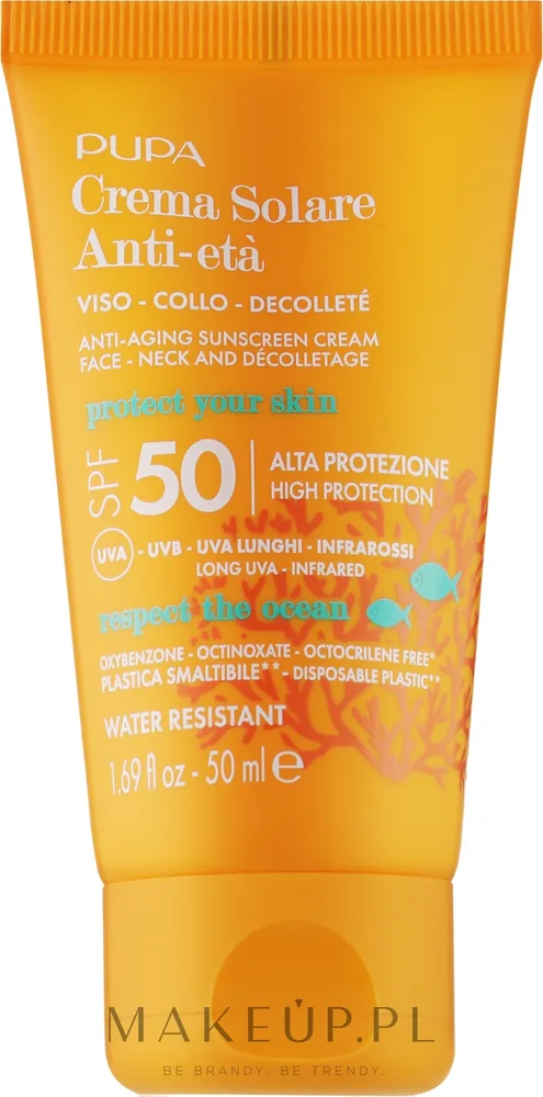 Крем для лица Pupa Anti-Aging солнцезащитный SPF 50 высокая защита 50 мл