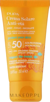Крем для лица Pupa Anti-Aging солнцезащитный SPF 50 высокая защита 50 мл