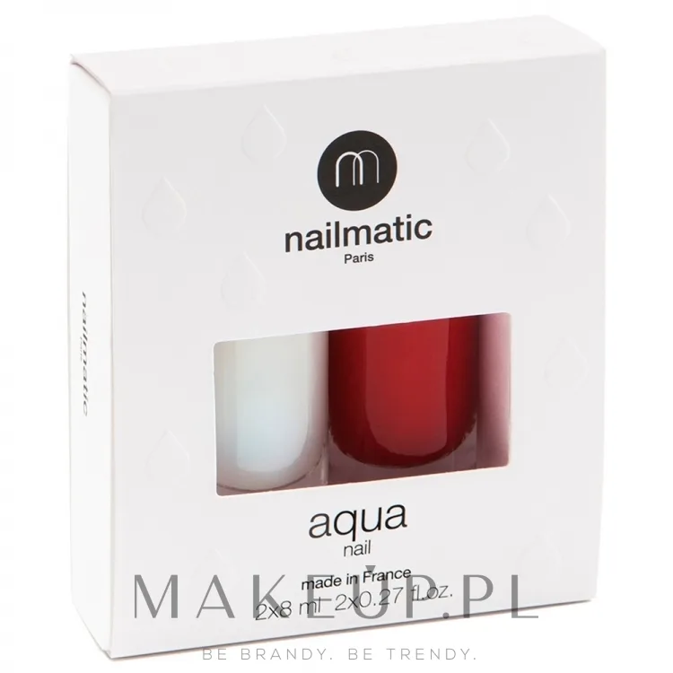 Набор Nailmatic Aqua Polish + Base лак для ногтей на водной основе 8 мл и база 8 мл, оттенок Thelma