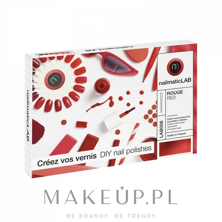Набор Nailmatic DIY Kit для самостоятельного создания 5 оттенков лака для ногтей Red
