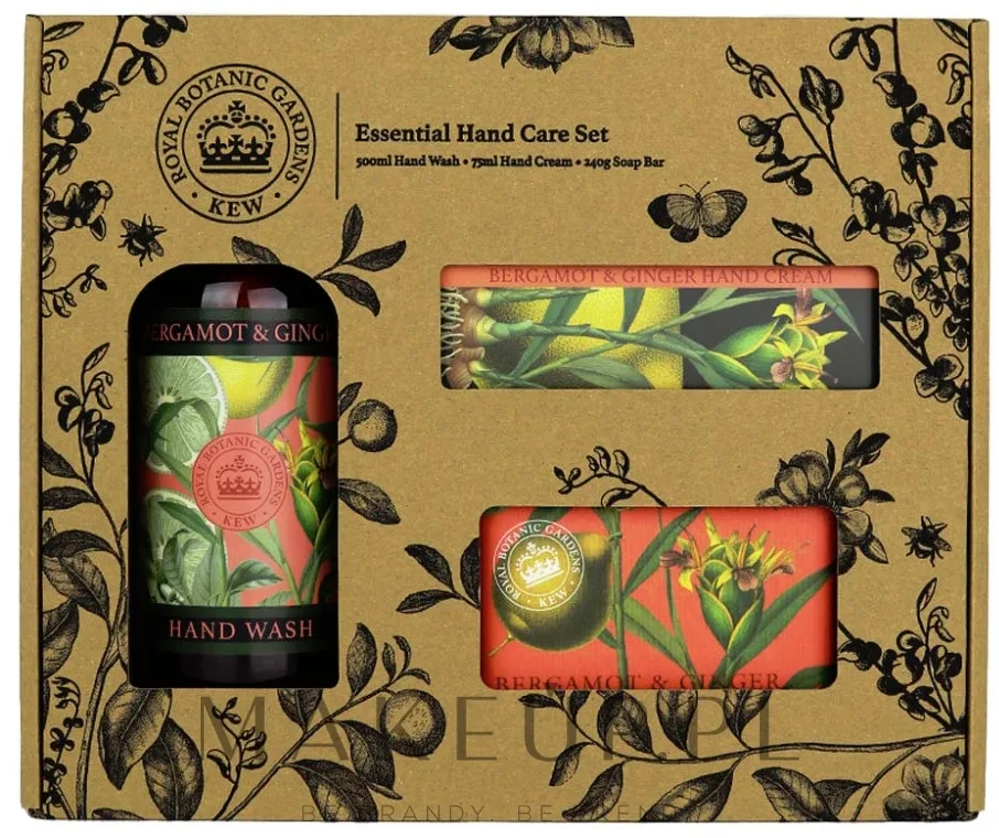 Набор The English Soap Company Bergamot & Ginger мыло 240 г крем для рук 75 мл и жидкое мыло 500 мл