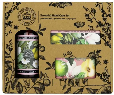 Набор The English Soap Company Magnolia & Pear мыло 240 г крем для рук 75 мл и жидкое мыло 500 мл
