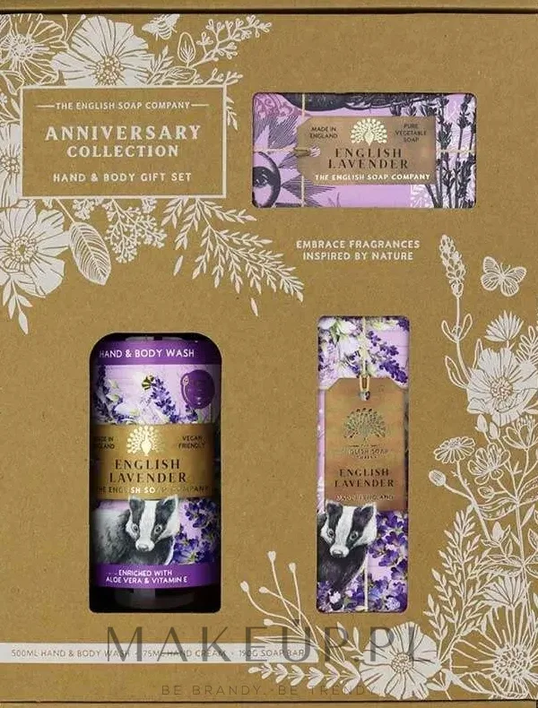 Набор The English Soap Company мыло крем и гель для рук и тела с английской лавандой 190 г+75+500 мл