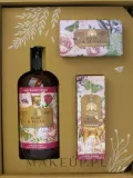 Набор The English Soap Company мыло крем и гель для рук и тела с розой и пионом 190 г+75+500 мл — фото 2