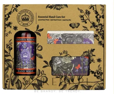 Набор The English Soap Company Lavender & Rosemary мыло 240 г крем для рук 75 мл и жидкое мыло 500 мл