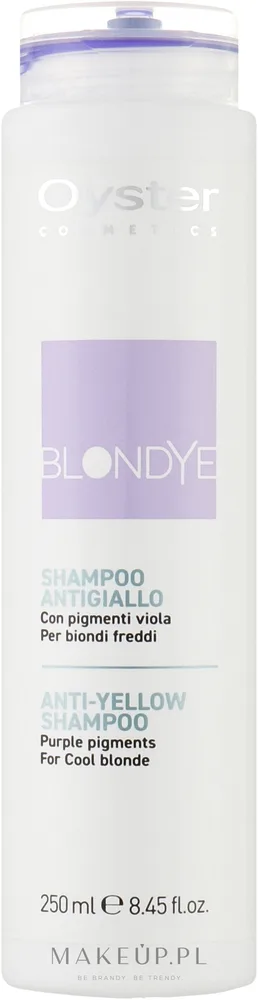 Шампунь Oyster Cosmetics Blondye против жёлтого оттенка с гиалуроновой кислотой и черникой