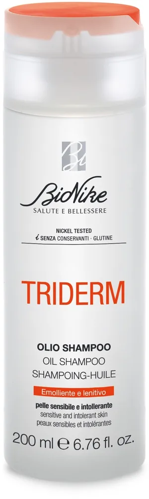 Масляный шампунь BioNike Triderm для чувствительной кожи головы и себорейного дерматита, 200 мл, Италия
