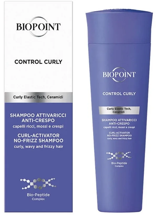 Увлажняющий шампунь Biopoint Control Curly для кудрявых волос с керамидами, 200 мл, Италия