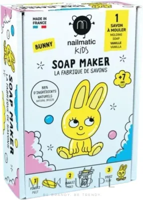 Набор Nailmatic Bunny Soap Maker для самостоятельного изготовления мыла с каолином и кокосовым маслом