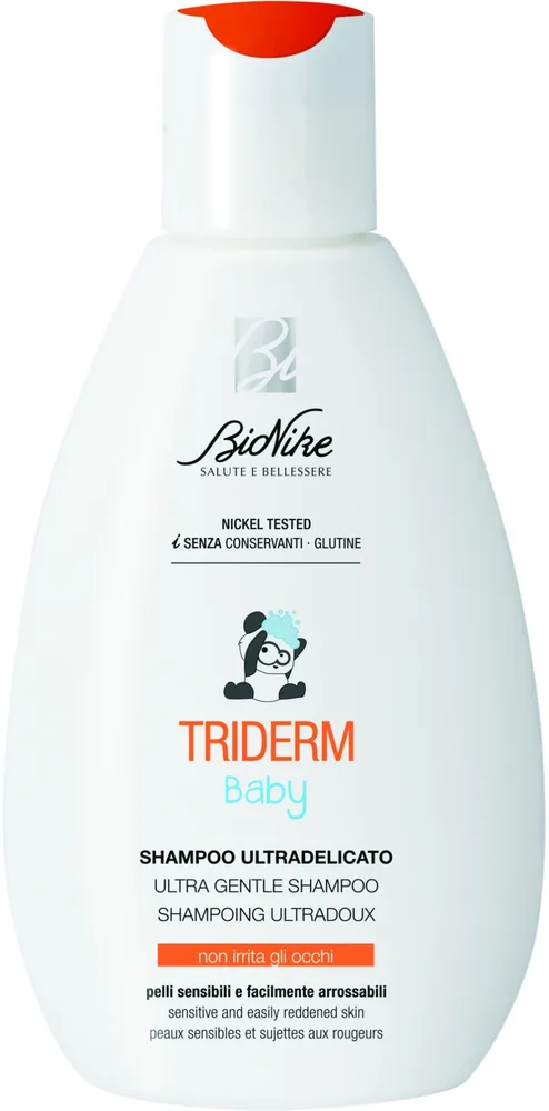 Ультраделикатный детский шампунь BioNike Triderm Baby с маслами оливы и кокоса, 200 мл, Италия