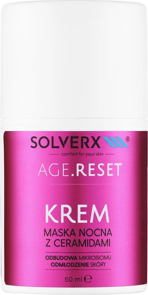 Ночной крем-маска для лица с церамидами Solverx Age Reset Cream-Mask