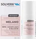 Solverx Dermopeel Peeling Melano кислотный дермопилинг 30% миндальная яблочная и фитовая кислоты 30 мл — фото 2