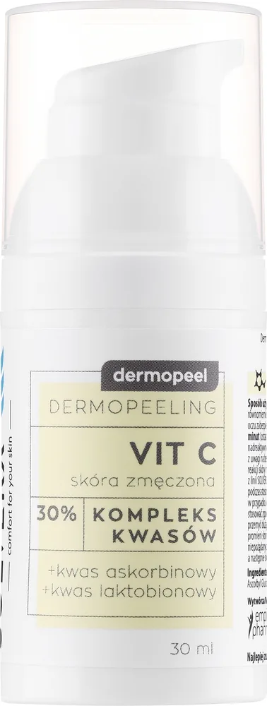 Solverx Dermopeel Peeling Vit C кислотный дермопилинг 30% с тремя формами витамина C и PHA 30 мл