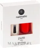 Набор Nailmatic Pure Color база и топ 2 в 1 8 мл и лак для ногтей 8 мл, оттенок Georgia - Poppy Red — фото 1