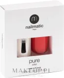 Набор Nailmatic Pure Color база и топ 2 в 1 8 мл и лак для ногтей 8 мл, оттенок Hedi - Coral — фото 1
