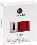Набор Nailmatic Pure Color база и топ 2 в 1 8 мл и лак для ногтей 8 мл, оттенок Kate - Burgundy — фото 1