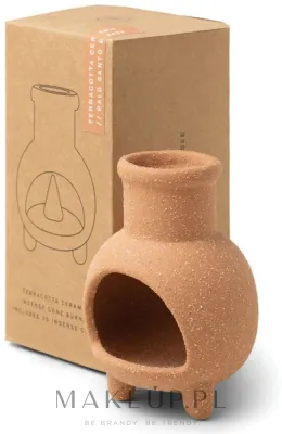 Набор Paddywax Incense Chiminea керамическая терракотовая подставка и конусы благовоний 20 шт пало санто и шалфей