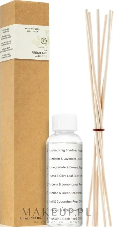 Сменный блок для аромадиффузора Paddywax Eco Green Diffuser Refill Fresh Air & Birch 118 мл