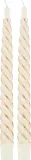 Набор декоративных витых свечей Paddywax Cypress & Fir Metallic Ivory Twisted Taper белый — фото 2