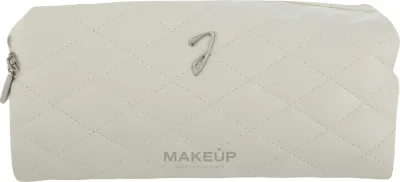 Косметичка Janeke A6129VT стеганая экокожа бежевая малая 20х9х6 см