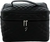 Косметичка Janeke A6151VT стеганая черная дорожная 27х17х20 см — фото 1