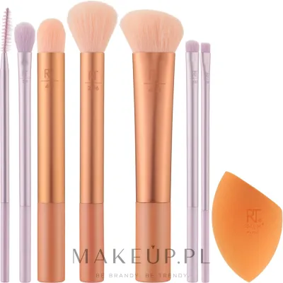 Набор кистей для макияжа Real Techniques Level Up Brush + Sponge Kit 8 предметов со спонжем