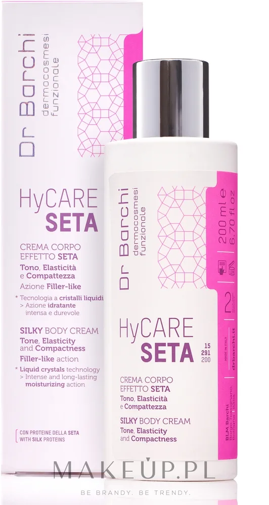 Dr Barchi Dr. Barchi HyCare Seta Silky Body Cream - Крем для тела Dr. Barchi HyCare Seta с шёлком разглаживающий 200 мл