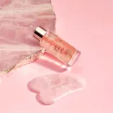 Набор Crystallove Rose Quartz масляная сыворотка с бакучиолом и бисабололом и гуаша из розового кварца 30 мл — фото 5