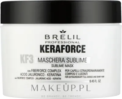 Маска для волос Brelil Keraforce восстанавливающая с кератином, гиалуронат натрия, протеин пшеницы, пантенол, 200 мл
