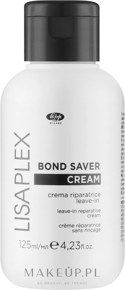 Крем для волос Lisap Lisaplex Bond Saver защитный, разглаживающий, с растительными протеинами, веган, 125 мл