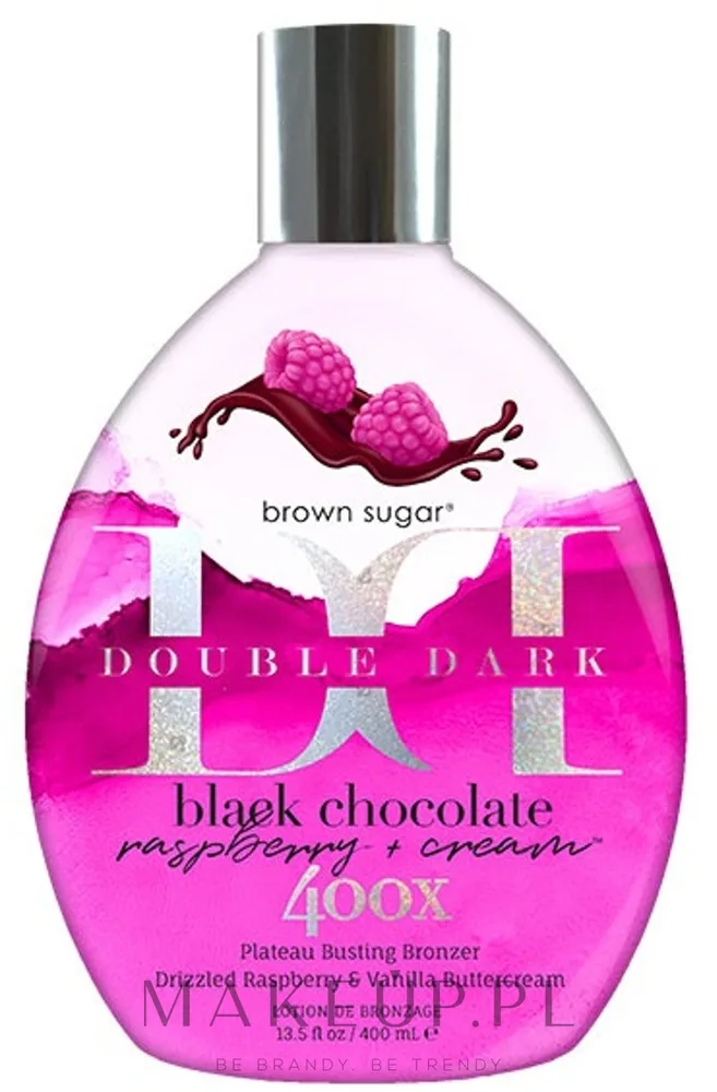 Tan Incorporated Brown Sugar Double Dark Black Chocolate Raspberry Cream 400X Plateau Busting Bronzer Tanning Lotion - Бальзам для загара в солярии Brown Sugar Double Dark Black Chocolate Raspberry Cream 400X с маслом малины, ванилью и купуасу, 400 мл