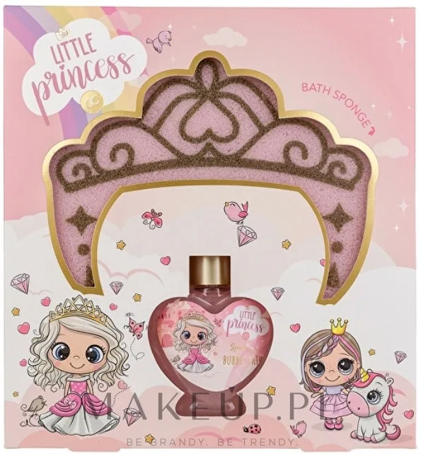 Детский набор Accentra Little Princess пена для ванны с ароматом клубники и мочалка-корона 80 мл