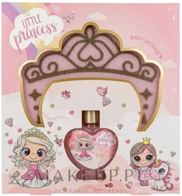 Детский набор Accentra Little Princess пена для ванны с ароматом клубники и мочалка-корона 80 мл