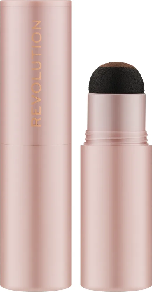 Набор для бровей Makeup Revolution штамп-пудра и четыре трафарета, оттенок Medium Brown
