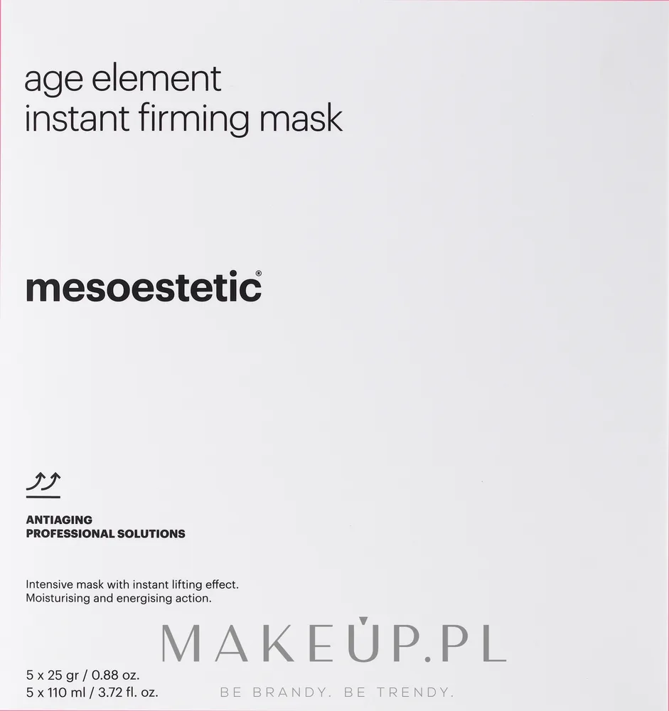 Набор моделирующих масок Mesoestetic Age Element гелевая маска и альгинатная маска-пудра для лица 5x25 г+5x110 мл