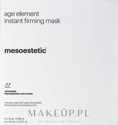 Набор моделирующих масок Mesoestetic Age Element гелевая маска и альгинатная маска-пудра для лица 5x25 г+5x110 мл