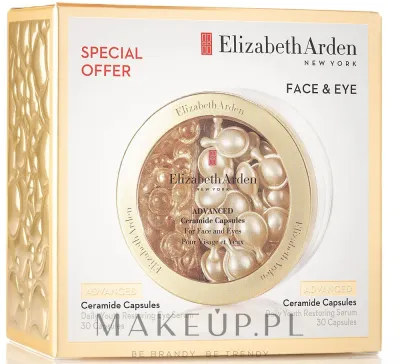Набор капсул Elizabeth Arden Advanced Ceramide сыворотка для лица 30 шт и сыворотка для области вокруг глаз 30 шт