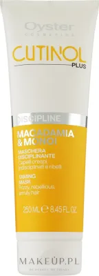 Oyster Cosmetics Oyster Cutinol Plus Macadamia & Monoi Oil Discipline Mask - Маска для непослушных волос Oyster Cutinol Plus разглаживающая, масло макадамии, кокоса, экстракт монои, 1000 мл