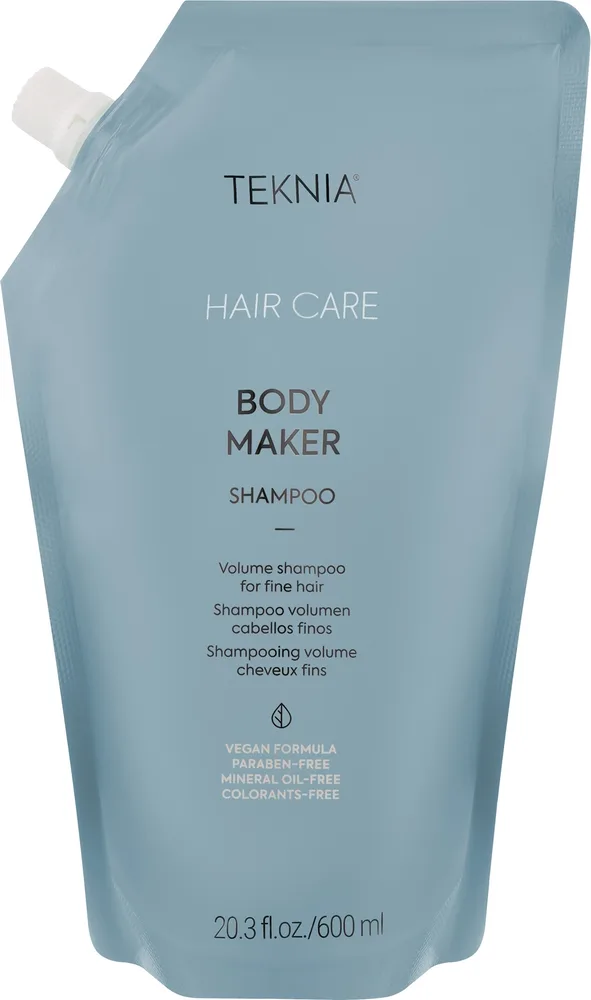 Шампунь Lakme Teknia Body Maker с протеинами пшеницы и молочной кислотой для объёма, 600 мл, Испания