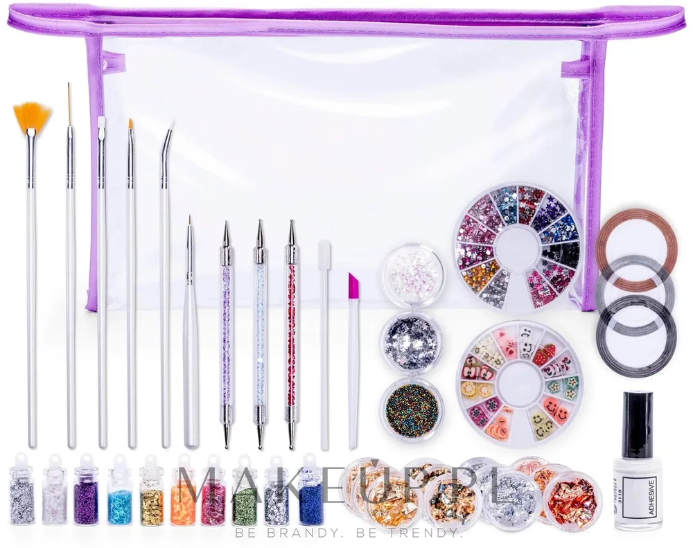 Набор Rio-Beauty Nail Art Starter Kit кисти аксессуары и декор для дизайна ногтей