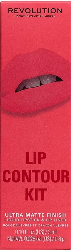 Набор для губ Makeup Revolution Lip Contour Kit Soulful Pink жидкая матовая помада 3 мл и карандаш 0.8 г