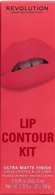 Набор для губ Makeup Revolution Lip Contour Kit Soulful Pink жидкая матовая помада 3 мл и карандаш 0.8 г