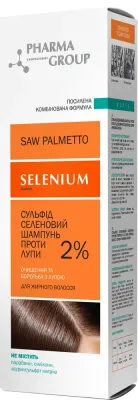 Pharma Group Laboratories Pharma Group Saw Palmetto Shampoo - Шампунь Pharma Group противоперхотный с сульфидом селена 1% и экстрактом со Пальметто, 150 мл, Украина