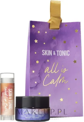 Набор Skin&Tonic All Is Calm бальзам для губ и успокаивающий бальзам с кокосом и маслом ши 4.3+20 г уценка упаковки