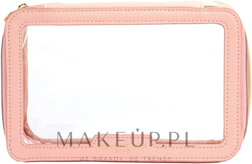 Косметичка Revolution PRO Miracle Travel Bag розовая с окошком 23х18х12 см