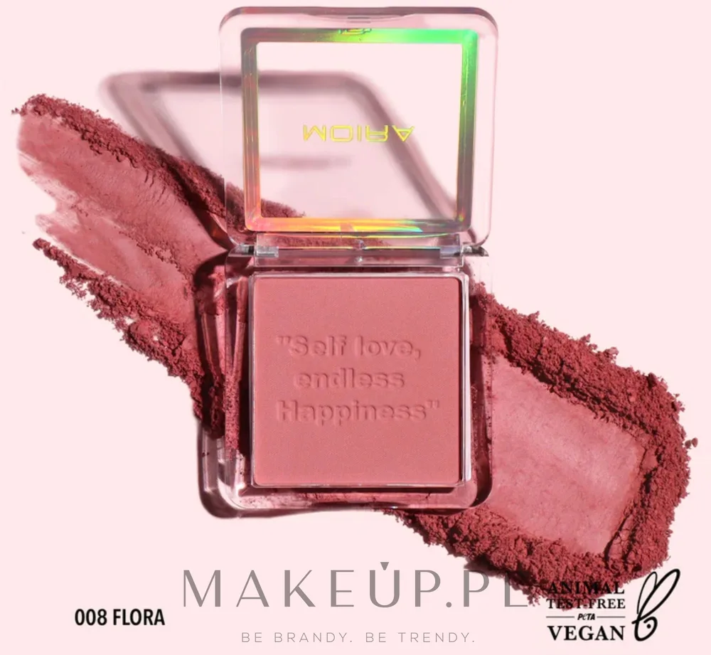 Румяна для лица Moira Lucky Chance Blush матовые, высокопигментированные, 6 г, оттенок 008 - Flora