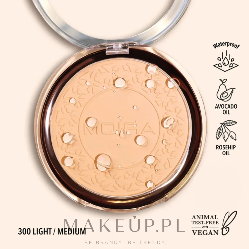 Фиксирующая пудра Moira Soft Focus Waterproof Setting водостойкая матирующая, 11,5 г, оттенок 300 - Light/Medium