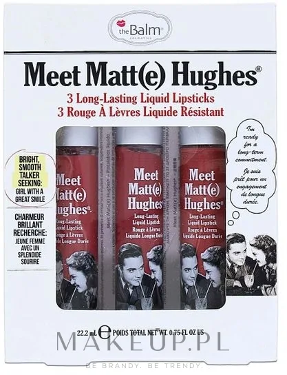 Набор жидких матовых помад theBalm Meet Matt(e) Hughes 3 оттенка по 7.4 мл