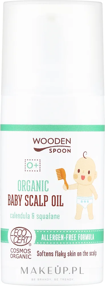 Органическое нежное масло для кожи головы малышей Wooden Spoon Organic Baby Scalp Oil