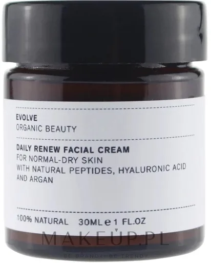 Крем для лица Evolve Organic Beauty Daily Renew натуральный для сухой кожи